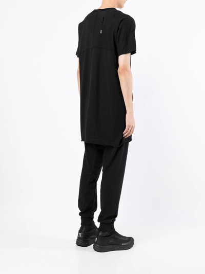 Shop Boris Bidjan Saberi Raw-cut Hem Cotton T-shirt In Black