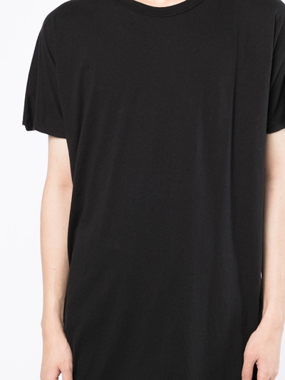 Shop Boris Bidjan Saberi Raw-cut Hem Cotton T-shirt In Black