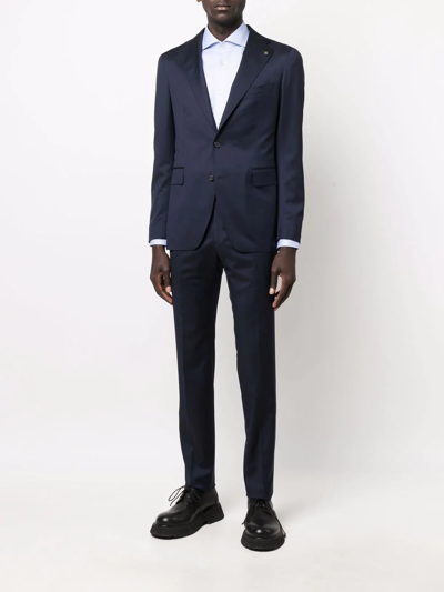 Tagliatore Two-piece Tailored Suit In Blue