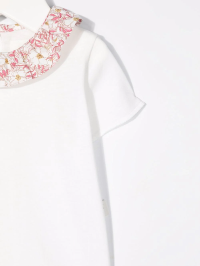 Shop Teddy & Minou Ruffle-collar Cotton Romper In White