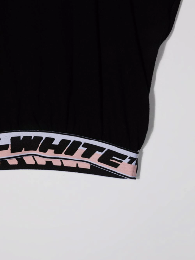 Shop Off-white Logo-underband Short-sleeve T-shirt In Black