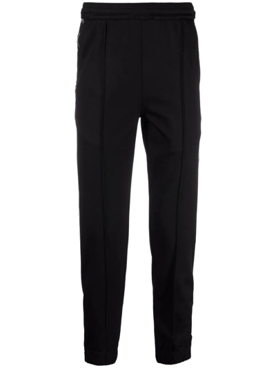 Shop Givenchy Logo-stripe Tapered-leg Track Pants In Black