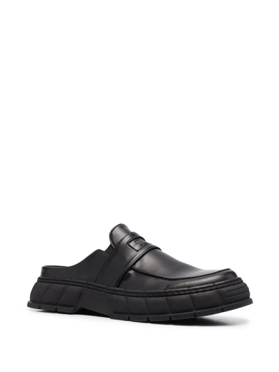 Shop Viron Backless Chunky-sole Loafers In Black
