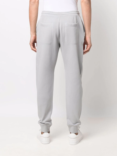 Shop Tom Ford Drawstring Cotton Track Pants In Grey