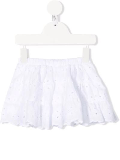 Miss Grant Broderie-anglaise Design Skirt In White