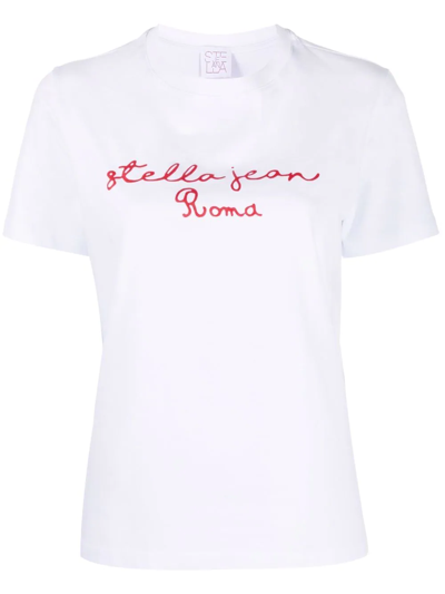 Shop Stella Jean Logo Crew-neck T-shirt In White