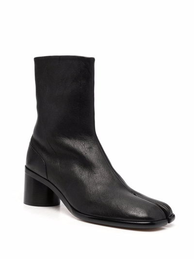 Shop Maison Margiela Tabi-toe Ankle Boots In Black