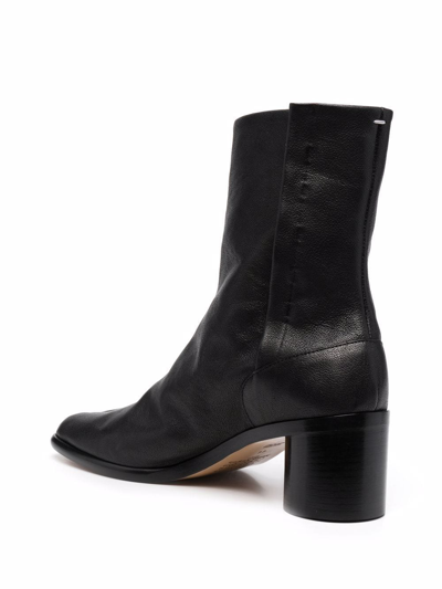 Shop Maison Margiela Tabi-toe Ankle Boots In Black