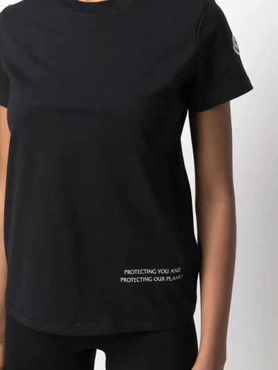 Shop Moncler Test-print T-shirt In Black