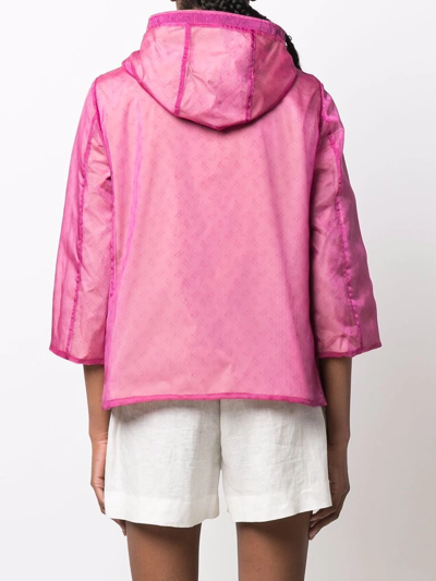Herno Reversible Hooded Jacket In Pink