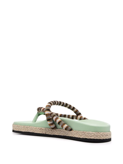 Missoni Stripe-strap Flip-flop Sandals In Black