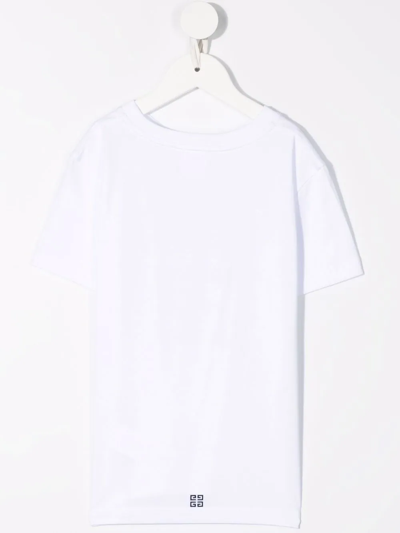 Shop Givenchy Logo Crew-neck T-shirt In White