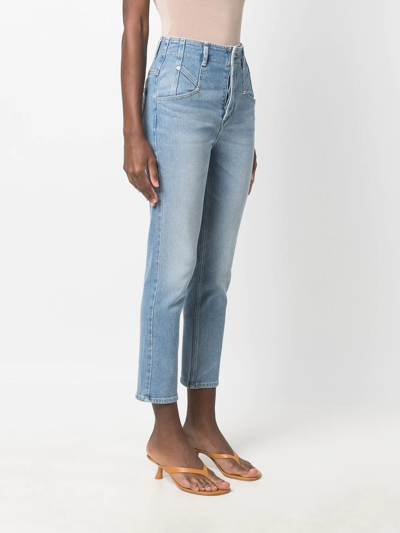 Shop Isabel Marant Niliane Cropped Jeans In Blue