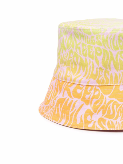 Shop Stella Mccartney Reversible Bucket Hat In Orange