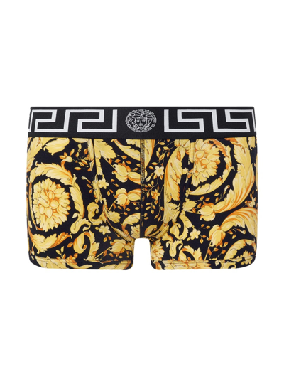 Shop Versace Boxers With Baroque Print In Multicolour