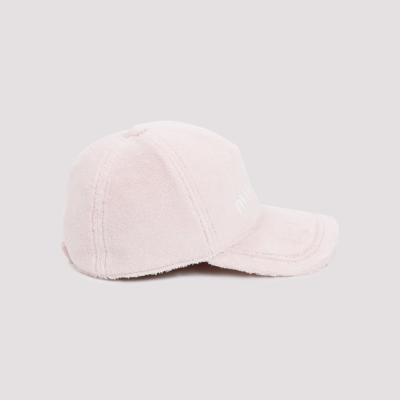 Shop Miu Miu Cotton Hat In Pink &amp; Purple