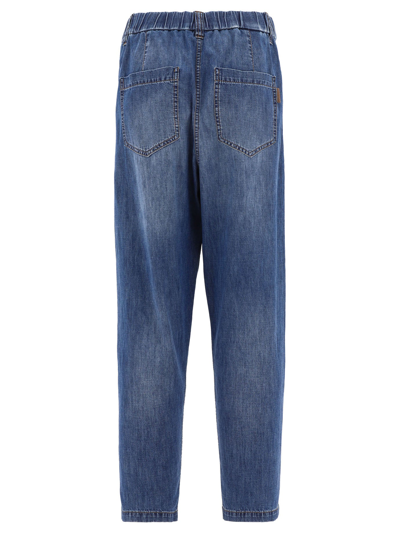 Shop Brunello Cucinelli Stretch Jeans In Blue