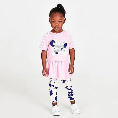 tykkelse Integration serviet Adidas Originals Babies' Adidas Girls' Infant And Toddler Originals Flower Print  T-shirt Dress And Leggings Set In True Pink | ModeSens