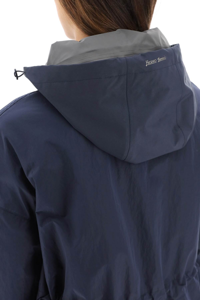Shop Herno Laminar Opalescent Jacket In Blue