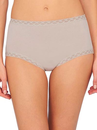 Shop Natori Bliss Cotton Full Brief In Marble
