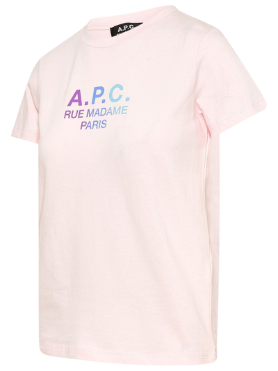 Shop Apc Pink Cotton Jenny T-shirt