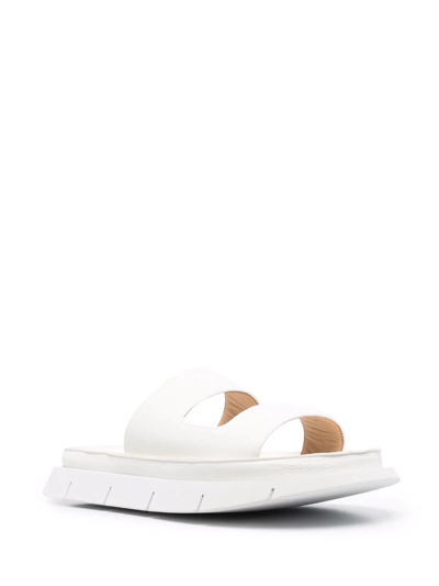 Shop Marsèll Open-toe Leather Sandals In White