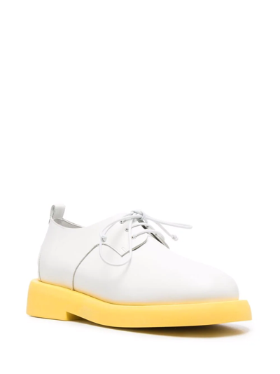 Shop Marsèll Two-tone Leather Brogues In White