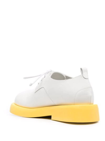 Shop Marsèll Two-tone Leather Brogues In White