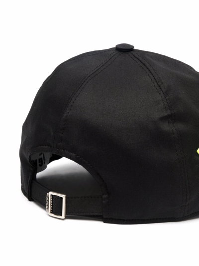 Shop Msgm Logo-embroidered Cap In Black