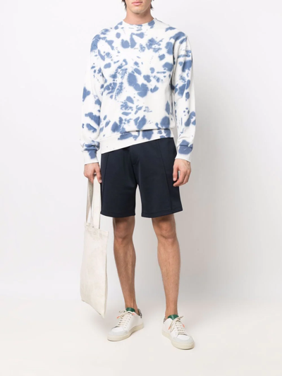 Shop Apc Tie-dye Sweatshirt In White