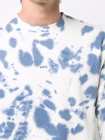 Shop Apc Tie-dye Sweatshirt In White