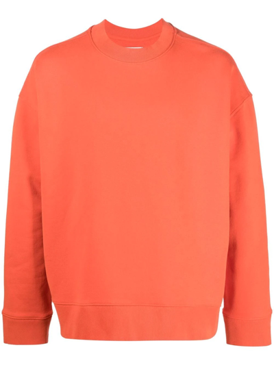Crew-neck Sweatshirt In Orange