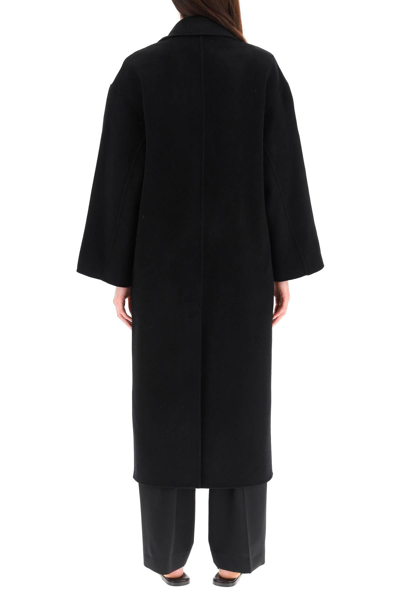 Shop Loulou Studio Borneo Wool And Cashmere Coat In Black