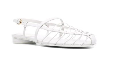 Shop Ferragamo Salvatore  Ladies Shay Strappy Sandals In White