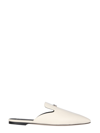 Shop Giuseppe Zanotti Leather Slippers In White