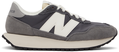 Shop New Balance Grey 237 Sneakers In Magnet/castlerock