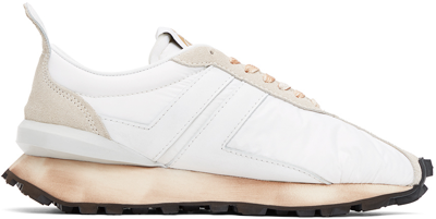Shop Lanvin White Nylon Bumpr Sneakers In 01 Optic White