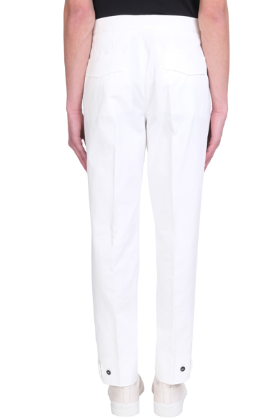 Shop Ermenegildo Zegna Pants In White Cotton
