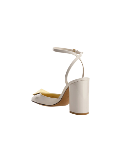 Shop Valentino Ankle Strap T90 Shoes In Light Ivory