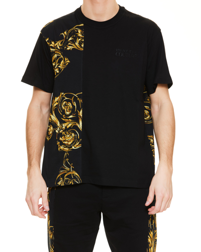 Shop Versace Jeans Couture Regalia Baroque T-shirt In Black