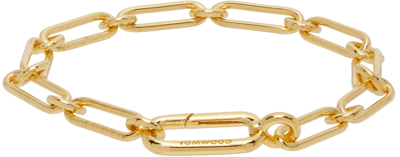 Shop Tom Wood Gold Large Box Bracelet