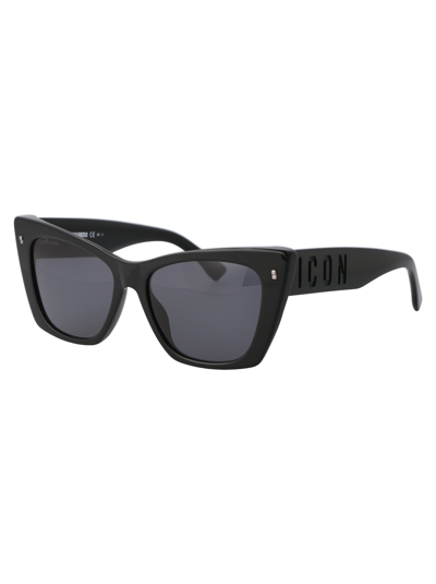 Shop Dsquared2 Eyewear Sunglasses In 807ir Black
