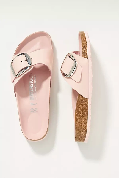 Shop Birkenstock Madrid High Shine Big Buckle Sandals In Pink