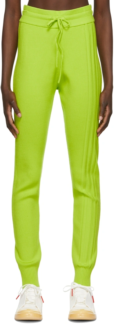 Shop Adidas X Ivy Park Green 3-stripes Lounge Pants In Sesosl