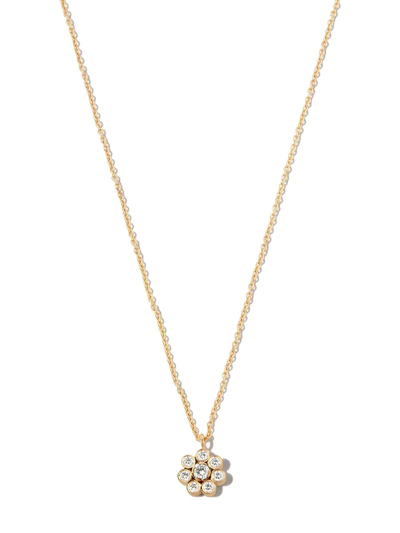 Shop Sophie Bille Brahe 18kt Yellow Gold Bellis Simple Diamond Necklace