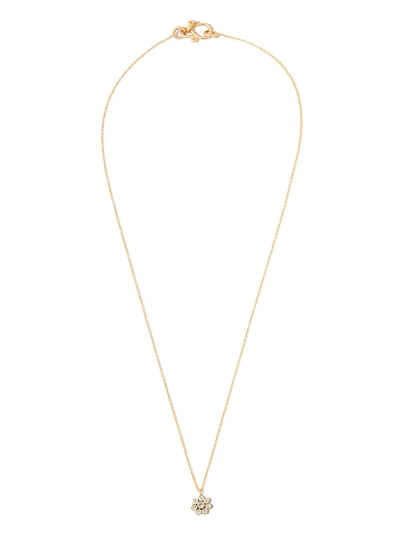 Shop Sophie Bille Brahe 18kt Yellow Gold Bellis Simple Diamond Necklace