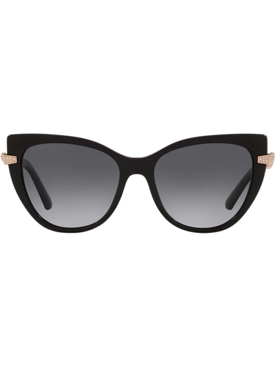 Shop Bvlgari Cat-eye Frame Sunglasses In Black