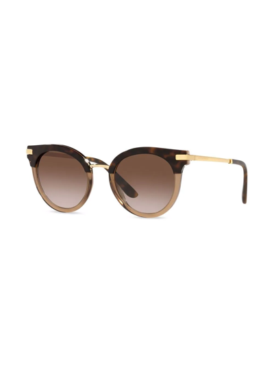 Dolce & Gabbana Cat-eye Frame Sunglasses In Brown