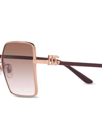 Shop Dolce & Gabbana Square-frame Sunglasses In Pink