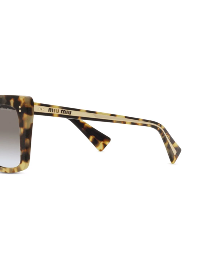 Shop Miu Miu Square-frame Sunglasses In Black